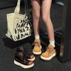 Fashion Women Fad Casual Big Head Rhubarb Boots No Slip Soft Bottom Height Increased Boots Thick-bottomed Lady Tooling Boots Botas Mujer