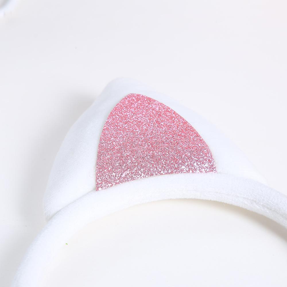Cartoon Plush Cat Ear Hair Band Crushed Hair High Skull Top Headdress Holiday Performance Hair Accessories