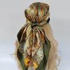 90*90cm Silk Scarf Scarftop Headwraps For Woman Fashion Four Seasons Hair Accessories Hijab Foulard Bandana Femme Headscarf