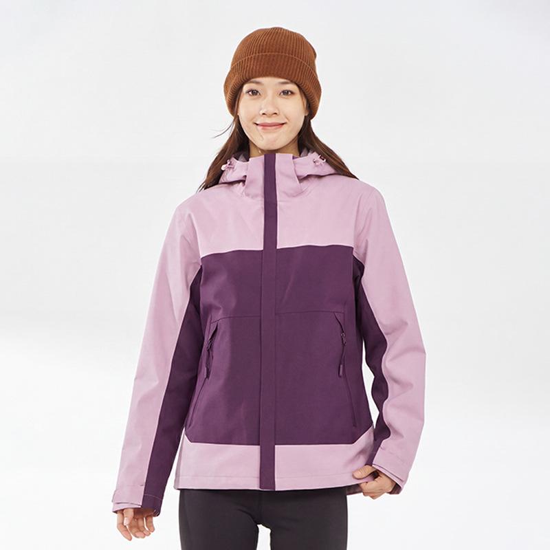 Fluoride-Free National Standard Hooded Mountaineering Jacket: Single-Layer Outdoor Windproof, Waterproof, Snowproof Outerwear with Printed Logo