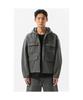 Customellow Gray Cotton Dyed Hood Jacket_Cwuam25383Gyd