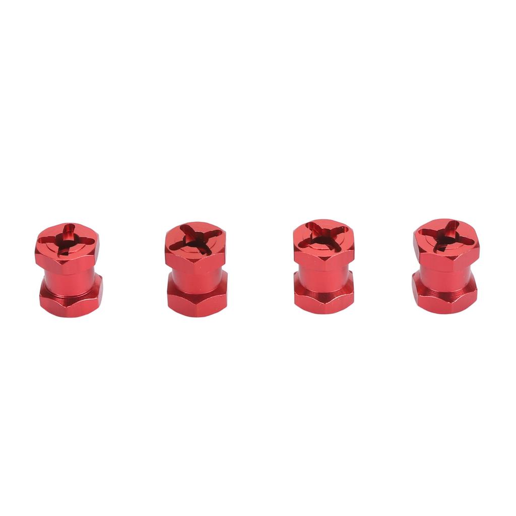 4PCS RC Wheel Hex Spacers 12mm Dia 15mm Length Hex Hub Extenssion with Metal Locking Lug Nut and