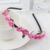 Rose Flower Crown Festival Headband Wedding Garland Floral Hairband Accessory