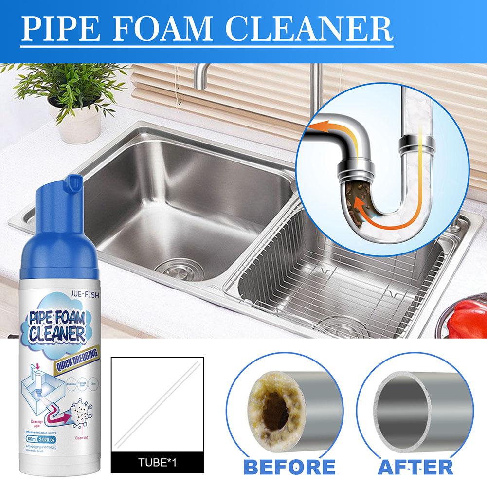 Pipe Dredge Drain Foam Cleaner Clog Remover Deodorant Drain Pipe Cleaner Odor Eliminator Pipe Dredging Agent Sink Drain Cleaner