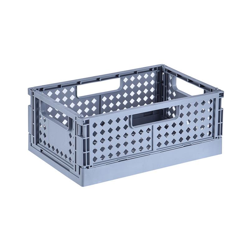 Large Foldable Crate Plastic Storage Box Collapsible Case Desktop Holder Cosmetic Storage Basket Home Office Organizer Container