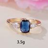Wish European and American Six-claw Inlaid Sapphire Ring Simple Light Luxury Ring