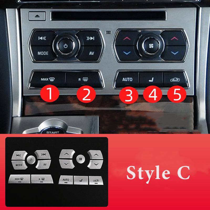 For Jaguar XF XJ 2010-2019 Car Modification Interior Central Control Shift Panel Button Decoration Sticker Car Accessories