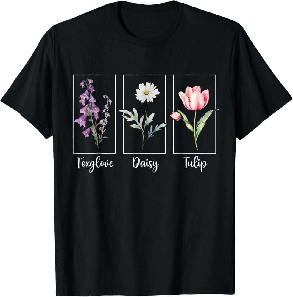 

Subtle Floral Foxglove Daisy Tulip Flowers Women T-Shirt unisex T-Shirt Unisex T-Shirt S