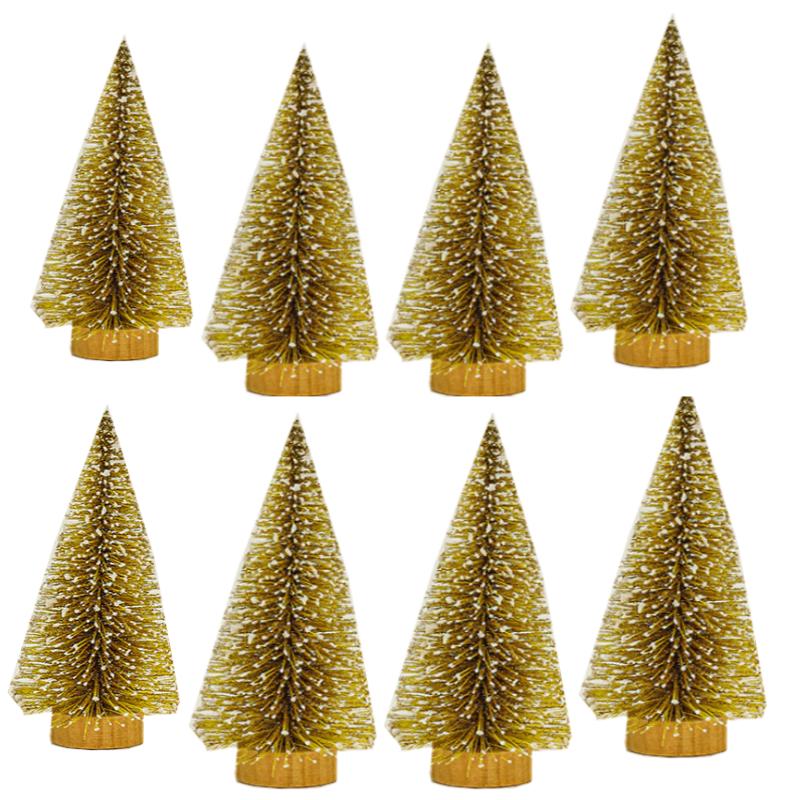 4/8PCS 10CM Christmas Tree Glitter Powder Colorful Mini Christmas Tree Christmas Table Decorations Cedar Decorations Home Decor
