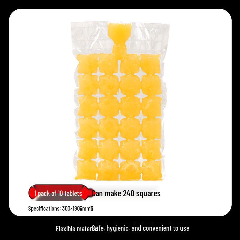 Self-Sealing Disposable Ice Cube Tray - Edible Frozen Mold for Cold Drinks