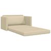 Sofa Bed 110 Cm Cream Fabric