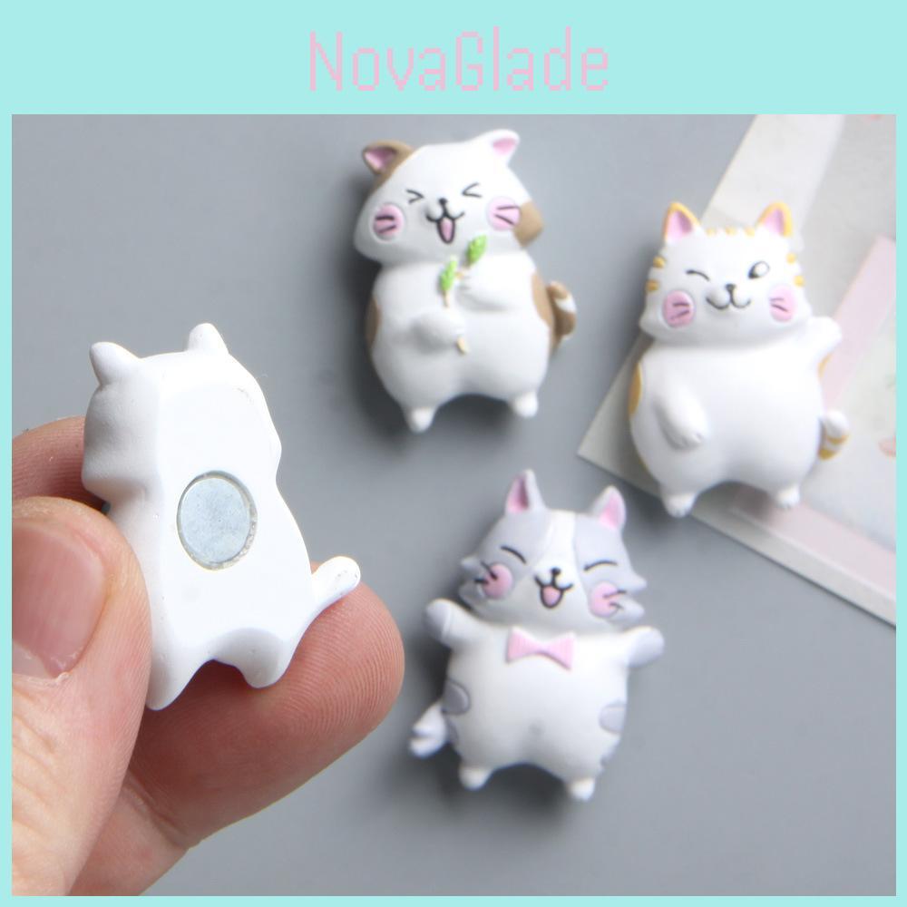 Resin Cat Magnet Set With Creative 3d Art For Kitchen Decor And Collectors Gift