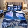 3D Animal Wolf Three-Piece Set, Kit Bedding, Indian Style
