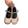 Hochwertige dickabsatzige kleine Lederschuhe für Damenfrühling, vielseitiger College-Stil mit Schleife, Mary Jane Schuhe