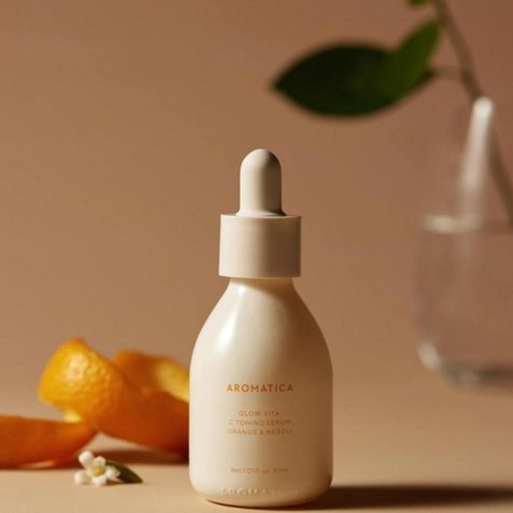 AROMATICA Glow Vita C Toning Serum Orange & Neroli Radiance Hydration 30ml