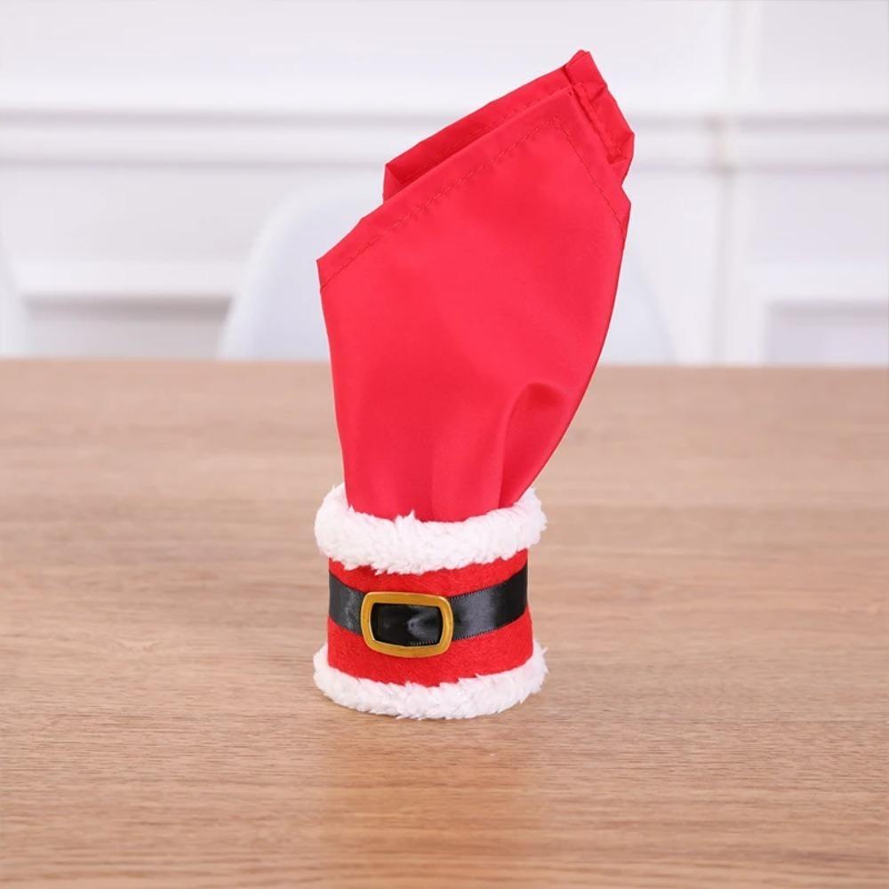 6pcs Cloth Christmas Belt Buckle Napkin Ring Christmas Theme Towel Buckle  Birthday Party
