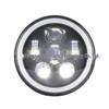 45W 7" Full Circle LED Headlight for Jeep & Harley with White/Yellow DRL, High & Low Beam