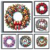 5D Diamond Painting Christmas Wreath Special Shaped Diamond Embroidery Painting New Year Gift Wall Hanging Christmas Decoration