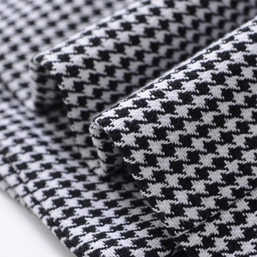 2025 Spring Women's Houndstooth Lapel Short Coat - Versatile Fashion for Commuters