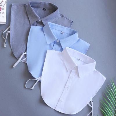 Colletto Finto Professionale Blu e Bianco con Colletto Appuntito per Laurea e Abbigliamento da Lavoro