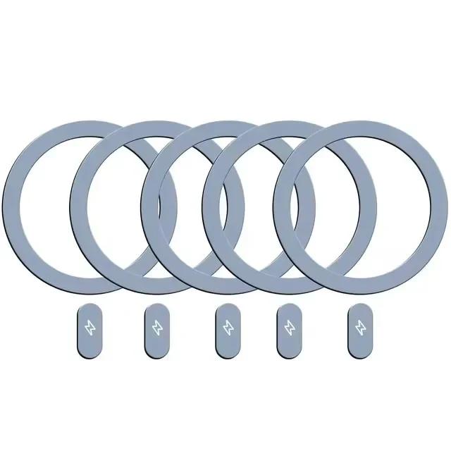 1/5 ks kovové nálepky kroužky univerzální bezdrátová nabíječka magnetické kroužky držák mobilního telefonu do auta železný plech pro iPhone 14 13 12