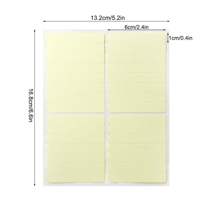 1/5 arkuszy dwustronnych samoprzylepnych zakładek ekspozycyjnych do tipsów, mocne paski kleju do opakowania i ekspozycji paznokci typu press-on