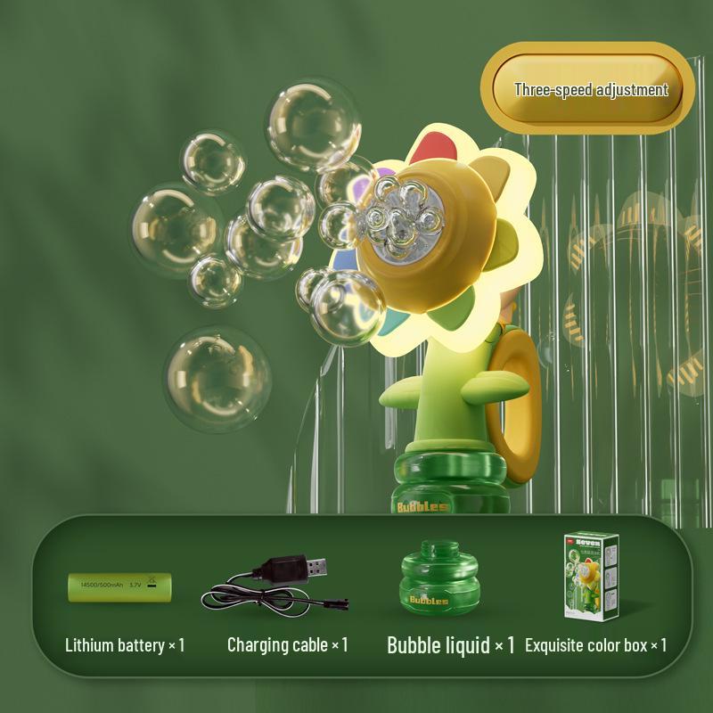 Sunflower Bubble Maker Remote Car – Seven-Color Light & Shaking Head Feature