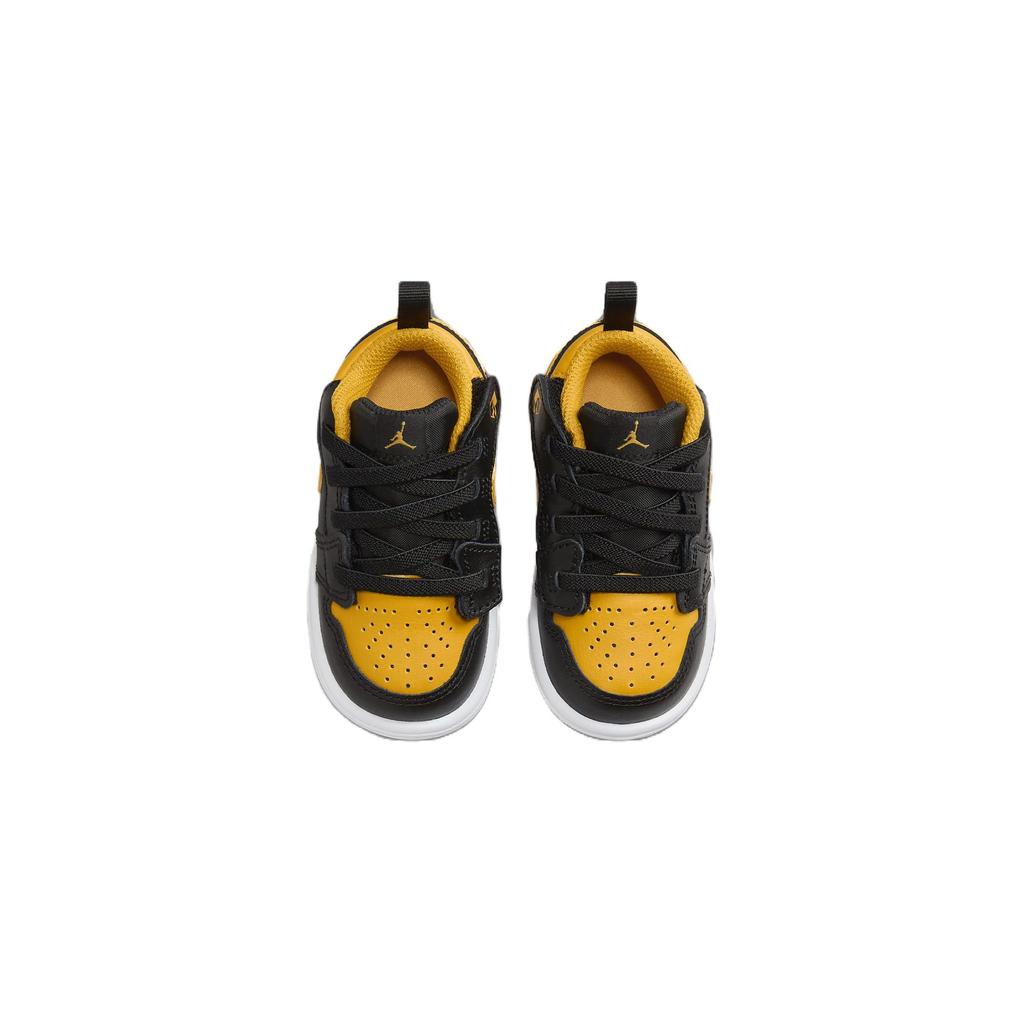 Air Jordan 1 Low ALT TD Black Yellow Ochre Baby Sneakers White DR9747-072