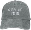 Hat Funny Gay Sounds Gay I'M In Lgbtq Cowboy Hat Baseball Cap Men Women Trucker Hat Golf Dad Cap Fishing Hat