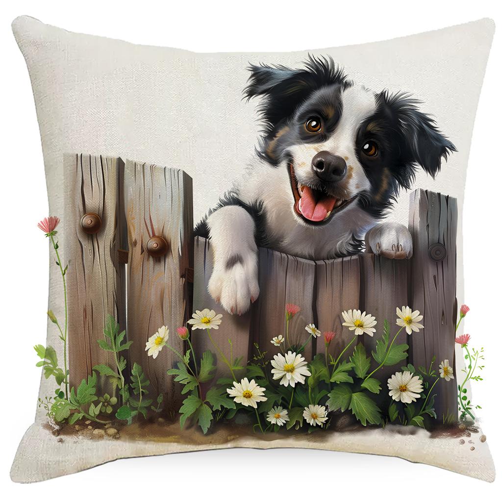 Spring Farm Animal Cow Rabbit Dog Pillowcase Home Decoration Balcony Cushion Decoration Pastoral