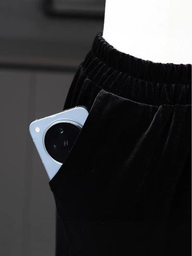 High-End Chinese Style Spring Suit for 50-Year-Old Women: T-Shirt Vest & Straight-Leg Pants Set