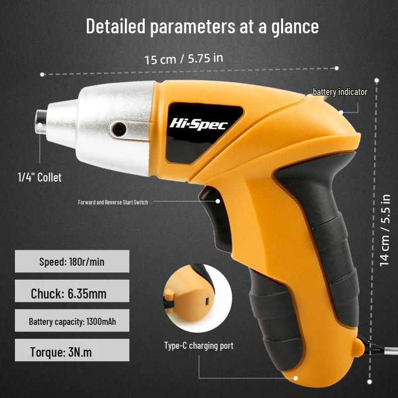 Rechargeable Electric Screwdriver Tool Set for Household Repair