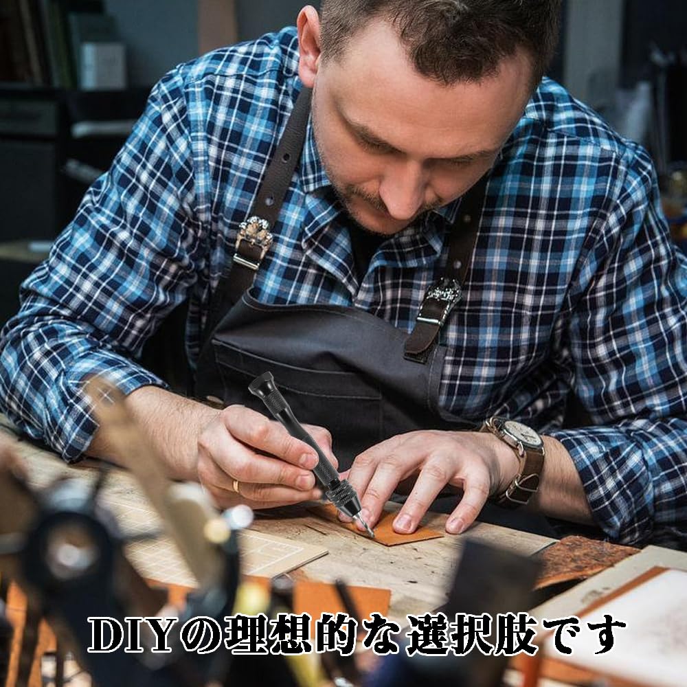 Hand Micro Needle Hand Drill DIY Noiseless Aluminum Small 10 Drill Black Drill, Drill, Pliers, Drill, Bit, Tool, Alloy, Bits, [Used]