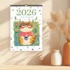 2026 Cute Cat Wall Calendar - Spiral Hanging Calendar with 12 Hand-Drawn Cat Designs 12-Month Planner for Home/Office