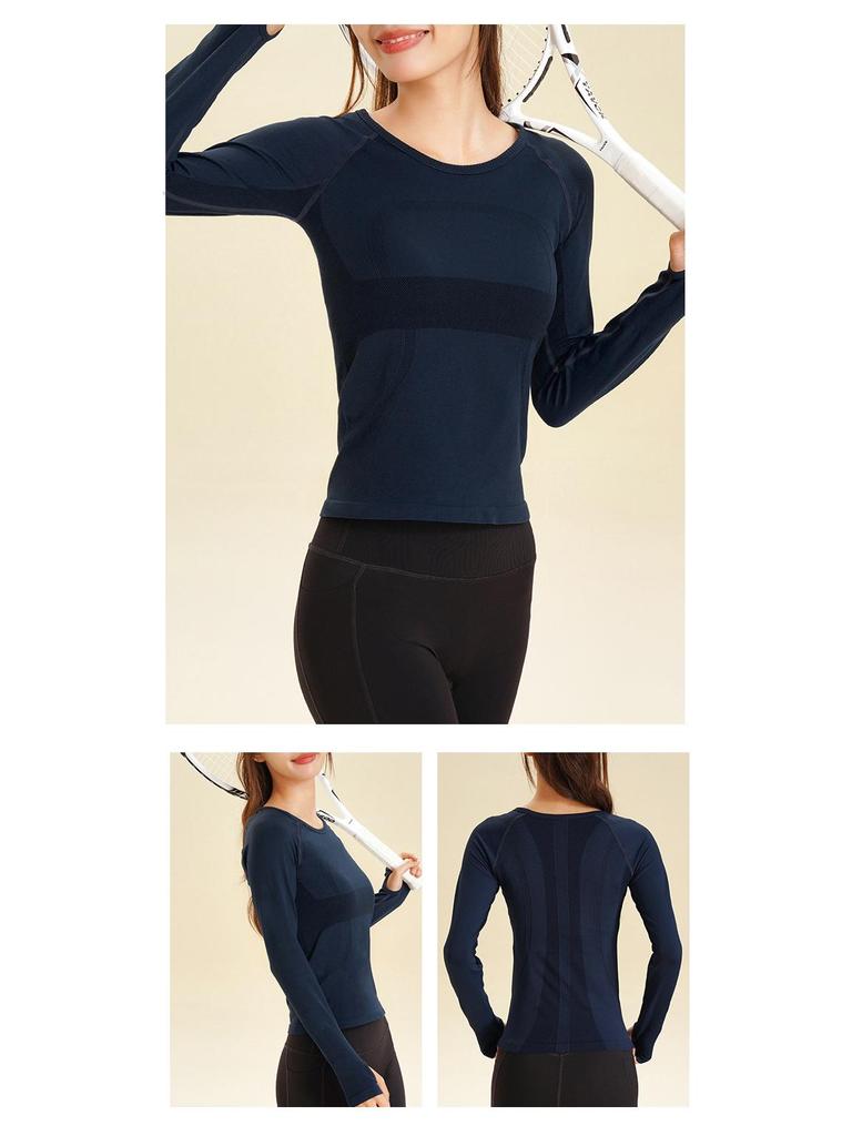 Lulu Women's Long-Sleeve Quick-Dry High-Elastic Yoga and Pilates Slim-Fit Running Top