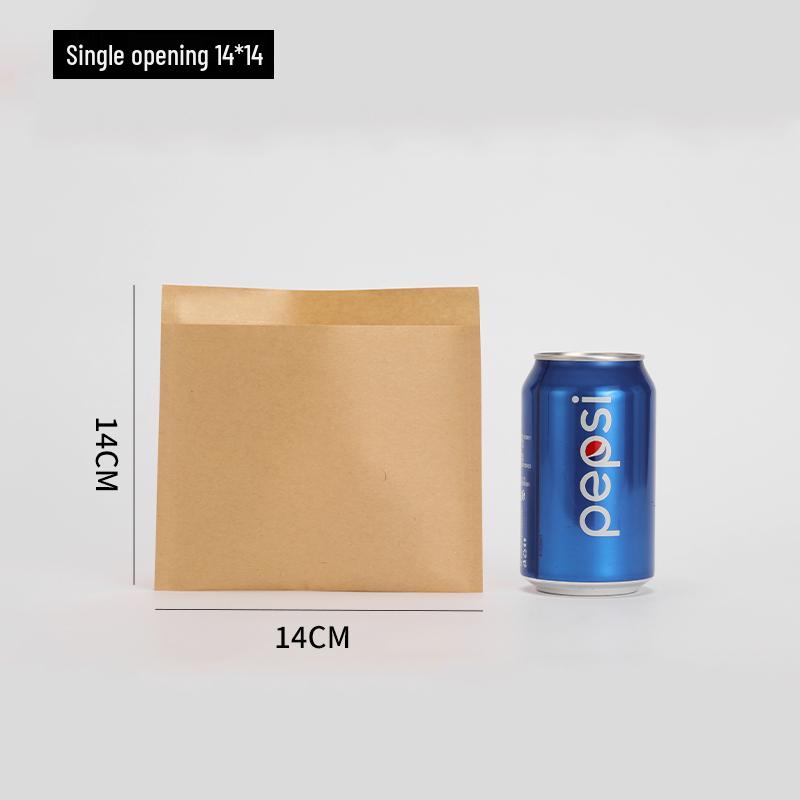 Oil-Proof Kraft Paper Food Bag for Pancakes, Roujiamo, Shaobing, and Barbecue Snacks