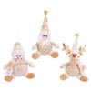 Snowman Christmas Tree Pendant Santa Claus Xmas Hanging Doll Plush Elk Ornament  Christmas Party