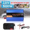 3000W Inverter Car Power Inverter Modified Sine Wave Voltage Transformer Converter Charger Solar Inversor LCD Display 12V 220V