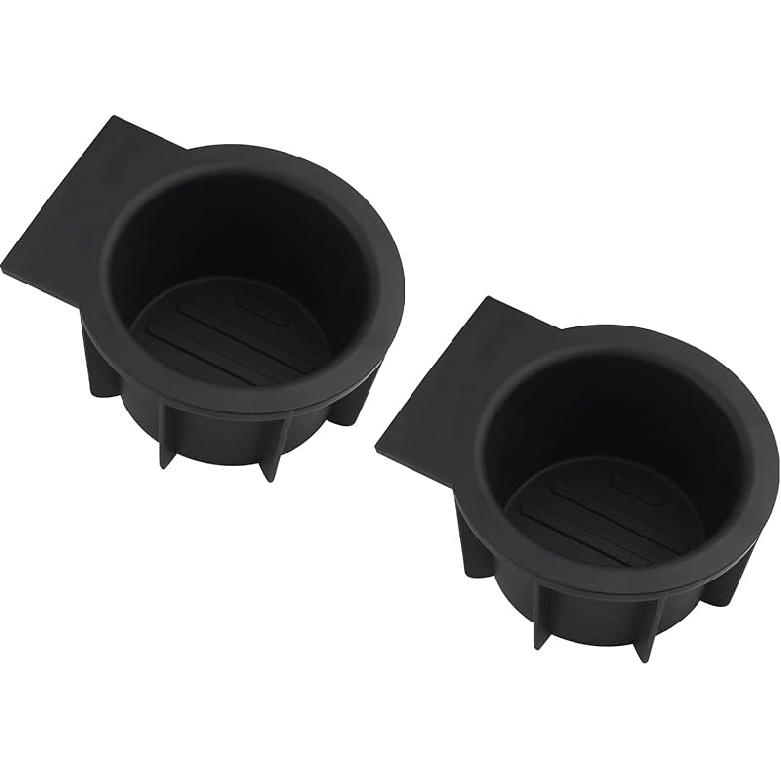 TQPONLY Cup Holder Insert,Fit 04-08 Ford F150 with Flow Through Console/04-14 F150 without Flow Through Console/Ford Expedition Lincoln Navigator 04-14 Ø4.13in
