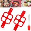 Pancake Mold Multi-shaped Silicone Pancake Four-hole Omelette Maker Family Practical Silicone Cake Pancake Kitchen Baking Mold