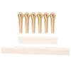 String Stud Kit Ox Bone Guitar Nut and Saddle Strings Tension Adjustment Tool Accessories(Copper String Stud Ox Bone
