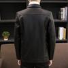 Handsome Men's Leather Jacket Men's Brand Fleece Warm Leather Jackets Men Autumn Winter New Trend Plus Size