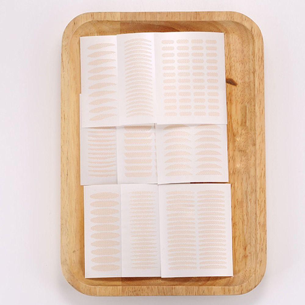200 Pairs Fold Eyelid Double Eyelid Tape with Auxiliary Tool Self-adhesive Fiber  Makeup Tools
