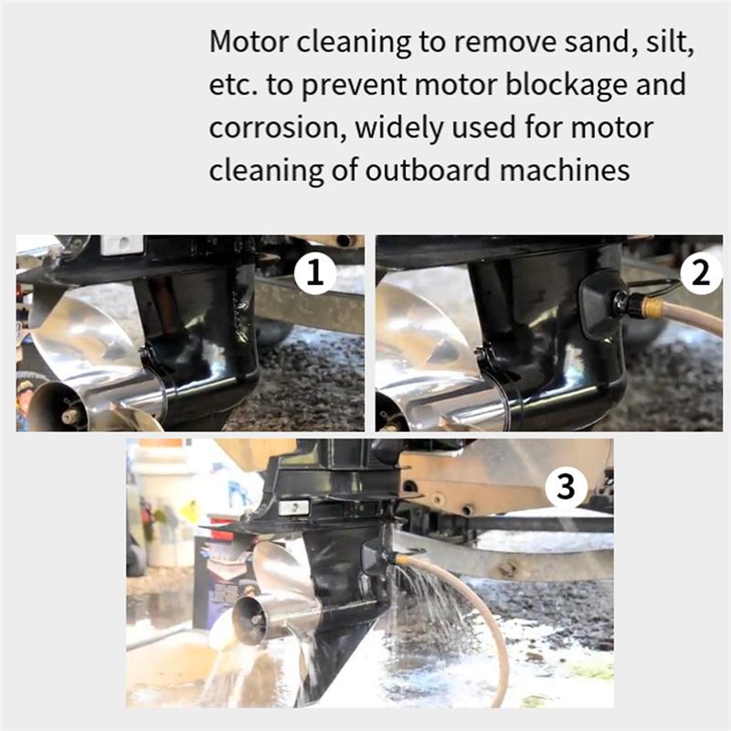 Buitenboordmotor Spoeler Marine Gereedschap Water Kit Oortjes Stroom Buitenboordmotor Dubbele Oortjes Spoelen-A87Q