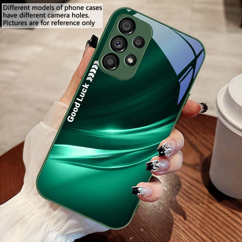 

Щасливий градієнтний візерунок для Samsung Galaxy S10 4G S20 11E 30 S21 22 S24 Fe Pro S23 S25 Ultra 5G S9 Захисний скляний чохол для телефону For Samsung S24 FE