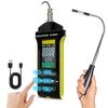 AP-5000Y Digital Anemometer, Handheld CFM/CMM Anemometer with 360° Telescopic Probe for HVAC Duct Airflow Measurements, Wind Speed, Wind Direction, an