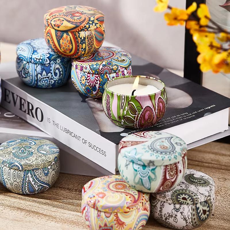 Vonné svíčky Vícebarevné Sójový vosk Votivní svíčka pro domácí dekoraci Dárkové koše se svíčkami na Valentýna Vánoce