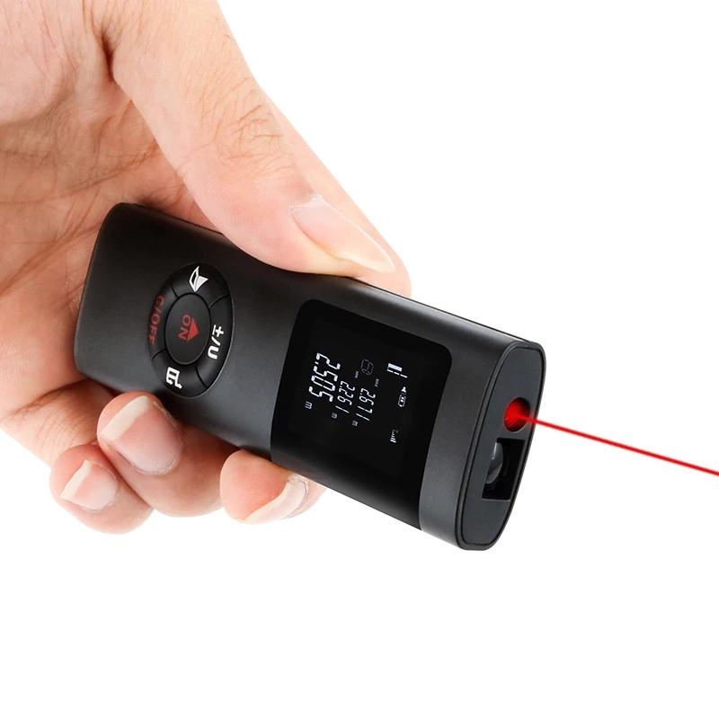 Electronic Handheld 40M Laser Distance Meter Mini Laser Rangefinder Laser Tape IP54 Waterproof LCD Display W/ Backlight