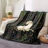 Traditionelle Dschungel-Einhorn-Kunstdecke - Weiche Ganzjahres-Mehrzweck-Decke für Sofa, Bett, Schlafzimmer & Wohnzimmer