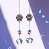 Transparent Dog Paws Print Pendant Hanging Pet Keepsake Ornament Crystal Window Decoration  Balcony